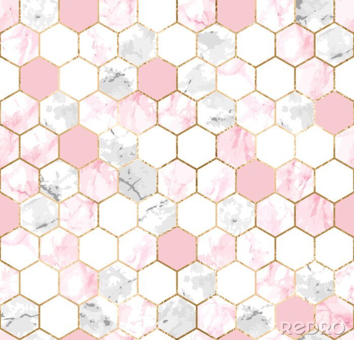 Bild Geometrisch angeordnete Marmorfliesen