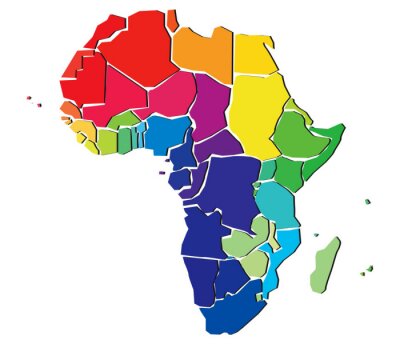 Bild Geometrische Form von Afrika