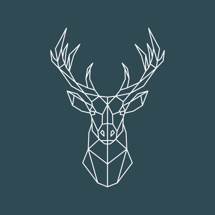 Bild geometrische Hirschskizze