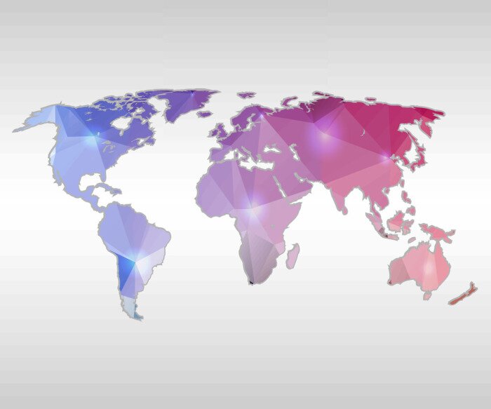 Bild Geometrische Weltkarte