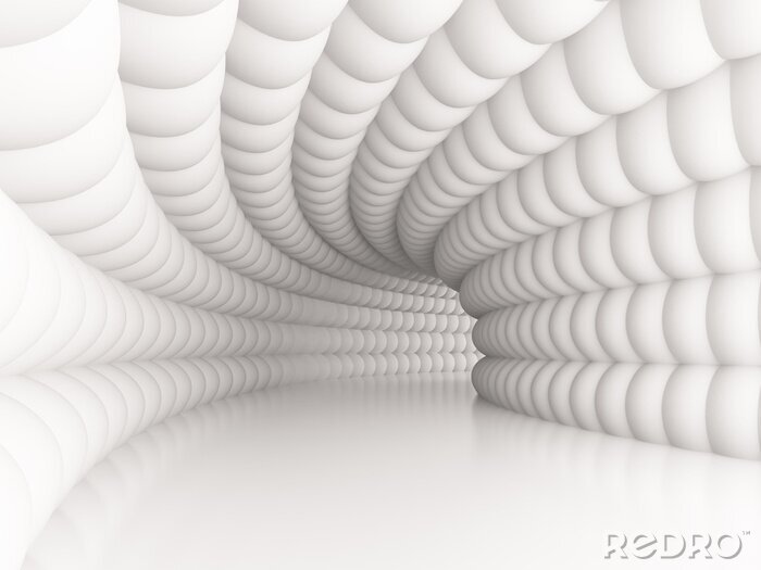 Bild Geometrischer dreidimensionaler weißer Tunnel