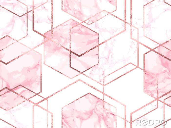 Bild Geometrischer rosa Marmor
