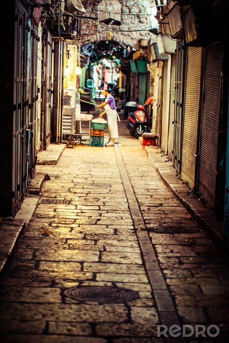 Bild Gepflasterte Gasse in Jerusalem