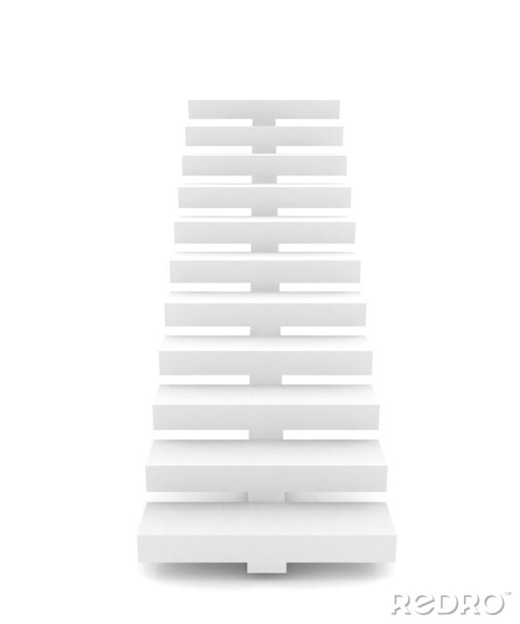 Bild Gerade weiße Treppen