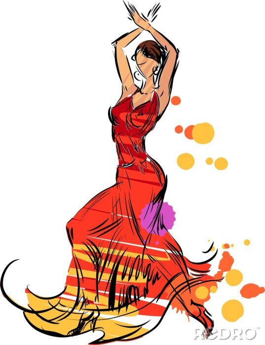 Bild Gesellschaftstanz bunte Flamenco