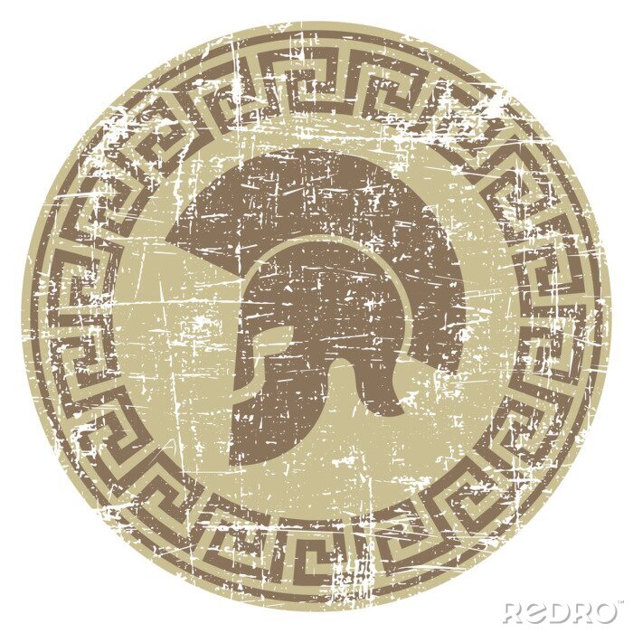 Bild Getragen Krieger-Symbol in Grunge-Stil