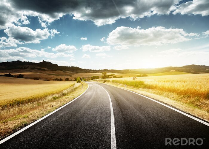 Bild Getreidefelder am Weg