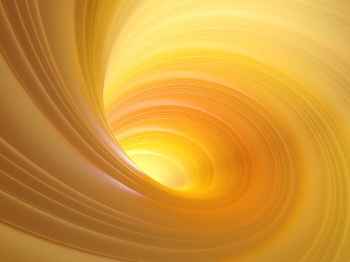 Bild Gewundener gelber Tunnel