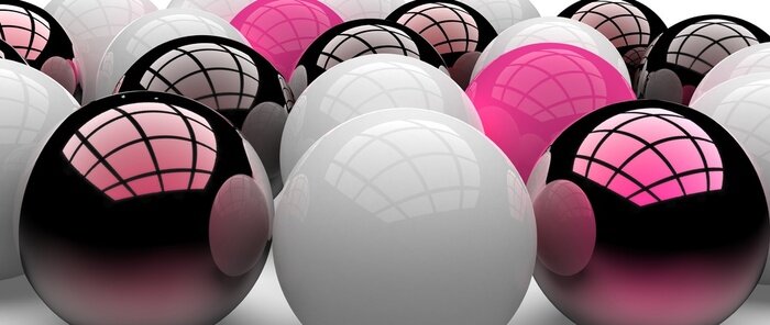 Bild Glänzende Kugeln nebeneinander