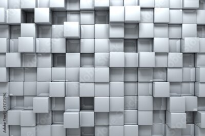 Glänzende Lichtwürfel erzeugen ein Muster mit 3D-Effekt