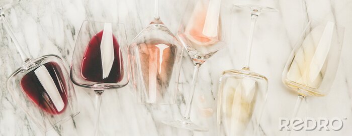 Bild Gläser Weiß- Rosa- und Rotwein
