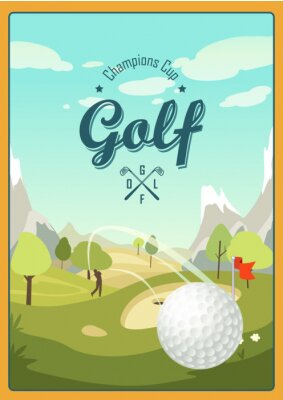 Bild Golfplatz auf einem Poster