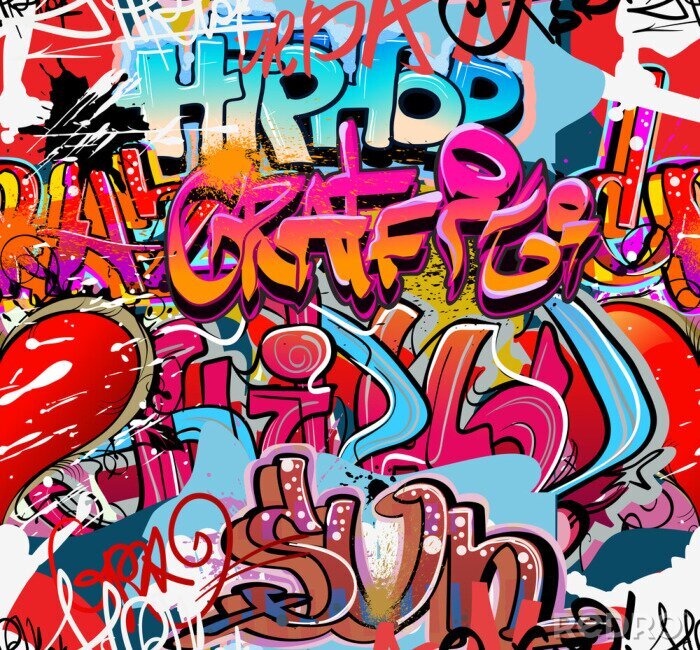 Bild Graffiti 3D mit Hip-Hop