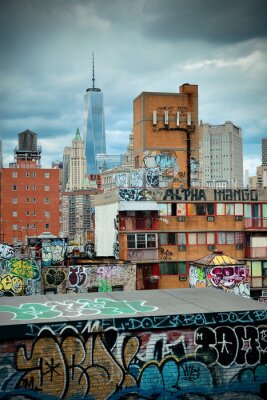 Graffiti auf Gebäuden von Manhattan
