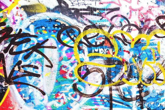 Bild Graffiti in der Stadt an Mauern