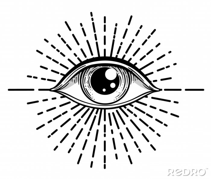 Bild Grafik mit dem Auge Gottes