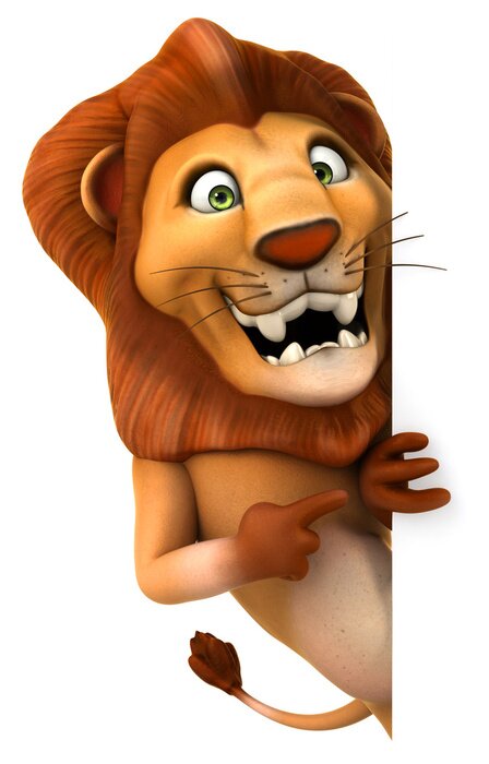 Bild Grafischer lustiger Löwe