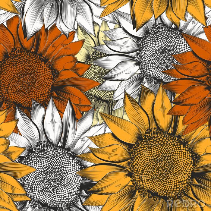 Bild Grafisches Motiv mit Sonnenblumen