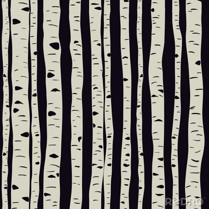 Bild Grafisches Muster mit Birken