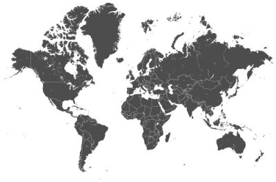 Bild Graue grafische Weltkarte
