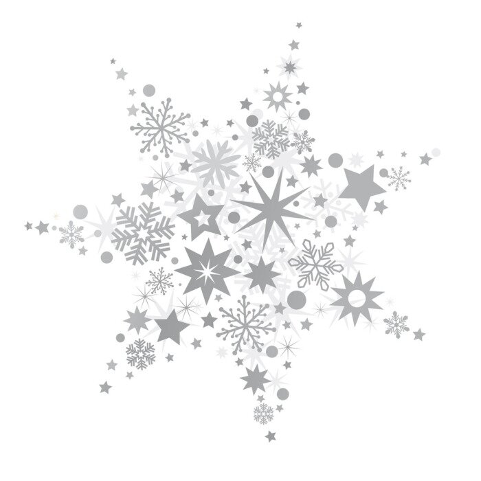 Bild Graue Sterne Schneeflocken Grafik