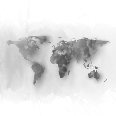 Bild Graue, verschwommene Weltkarte