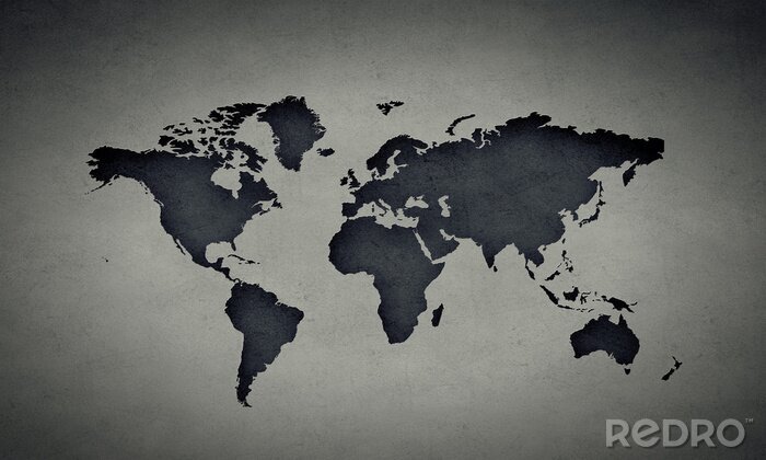 Bild Graue Weltkarte am Hintergrund
