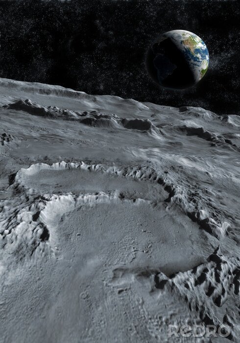 Bild Grauer Planet und Erde