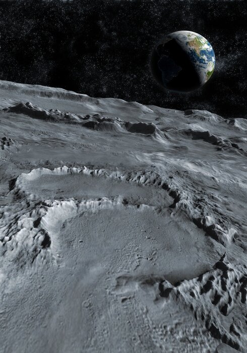 Bild Grauer Planet und Erde