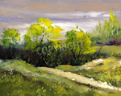 Bild Grüne Impressionismus Landschaft