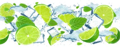 Bild Grüne Limette in Wasser