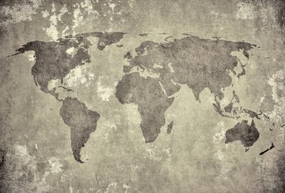 Grunge-Karte der Welt