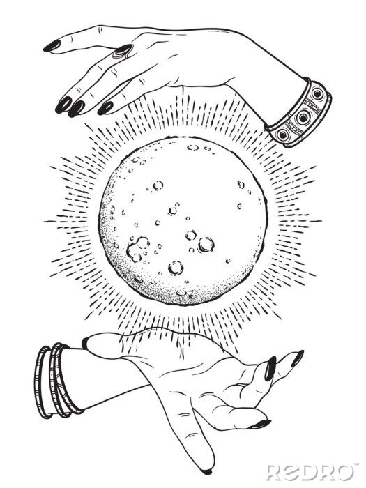 Bild Hände von Feen rund um den Planeten