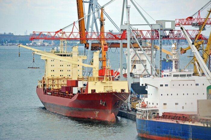 Bild Hafenkran Brücke Odessa