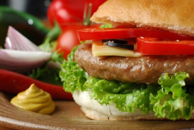 Bild Hamburger mit Senf