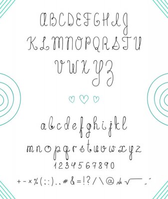 Bild Handgeschriebenes Alphabet