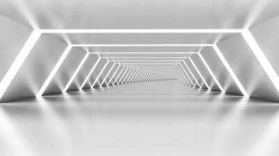 Heller futuristischer Tunnel