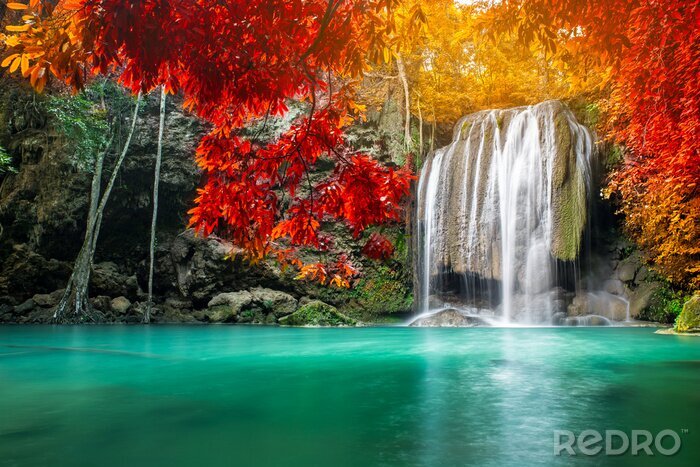 Bild Herbstaura des Wasserfalls