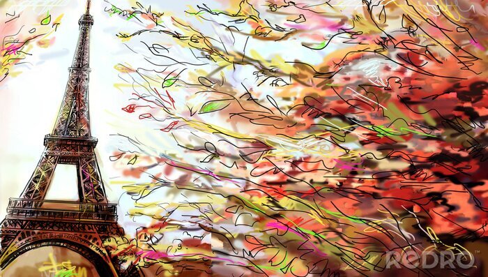 Bild Herbstliches Aquarell-Paris