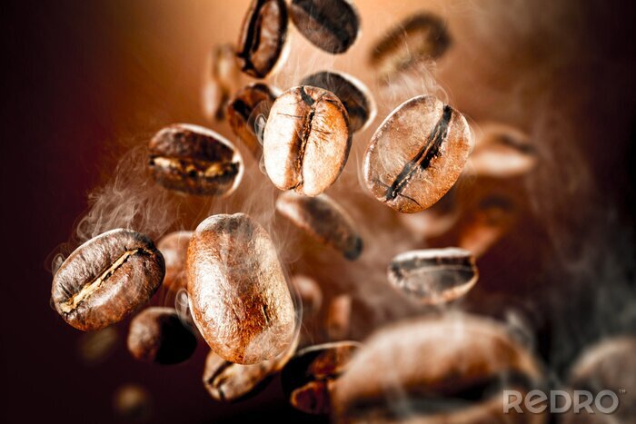 Bild Herunterfallende Kaffeebohnen