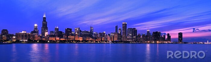 Bild Himmelblaues Panorama von Chicago