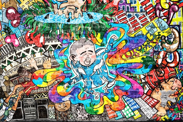 Bild Hip-Hop Stadt-Graffiti