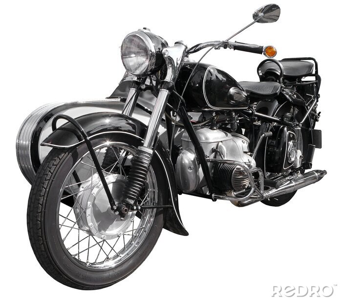 Bild Historisches schwarzes Motorrad
