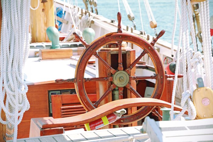 Bild Hölzernes Ruder des Schiffes