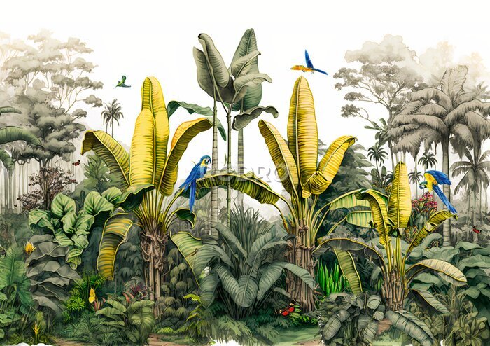 Bild Hohe tropische Palmenillustration
