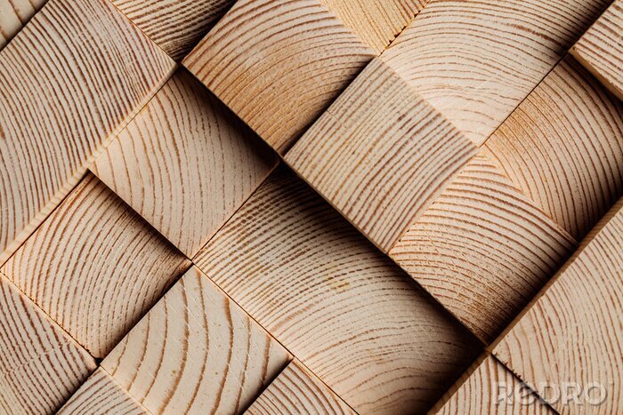 Bild Holzstapel aus quadrattischen blöcken