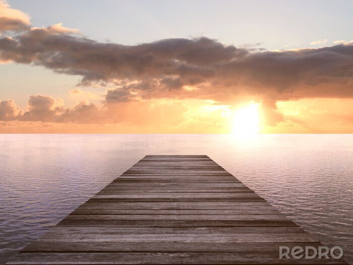 Bild Holzsteg 3d am See