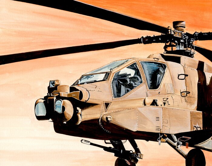 Bild Hubschrauber gezeichnet