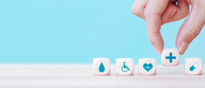 Bild Icons mit Gesundheitssymbolen