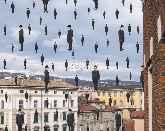 Bild Illusion im Magritte-Stil